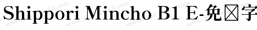 Shippori Mincho B1 E字体转换